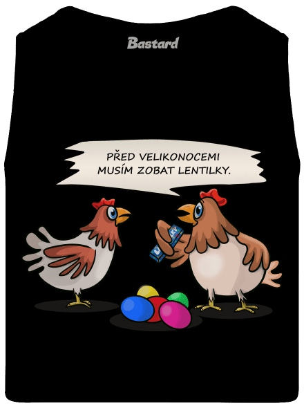 Slepice před Velikonocemi pánské tílko Black