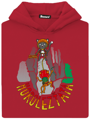 Horolezťata dětská mikina klokanka Fire Red