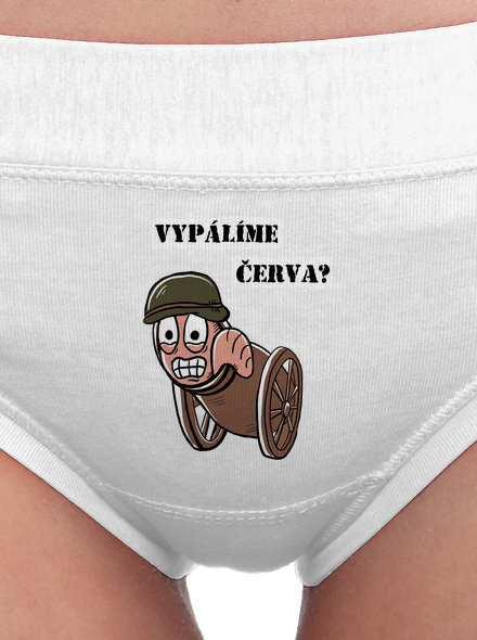 Vypálíme červa? dámské kalhotky White