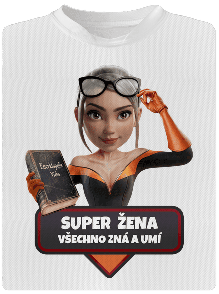 Super máma dětské sportovní tričko White