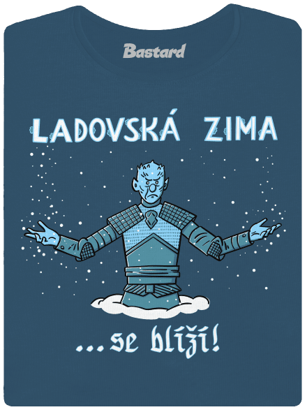 Ladovská zima se blíží dámské tričko premium Petrol Blue
