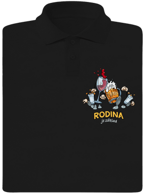 Rodina je základ pánská polokošile Black
