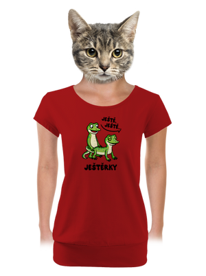 Ještě, ještě dámské tričko s lemem Red Mal