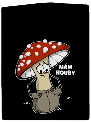 Mám houby pánská mikina na zip Black