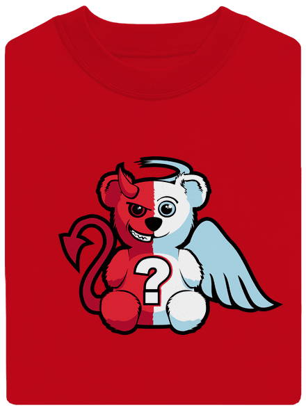 Anděl vs. ďábel unisex mikina bez kapuce Red