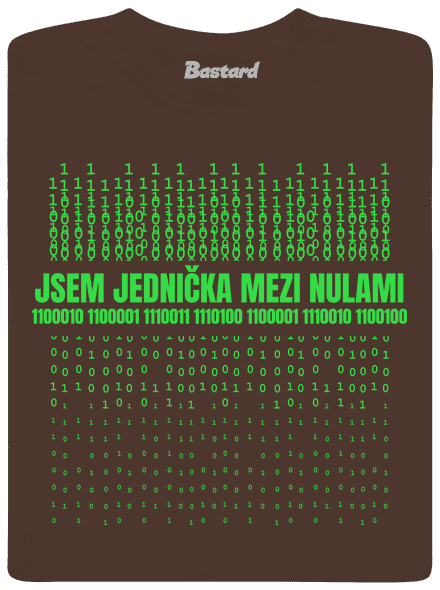 Jednička mezi nulami pánské tričko Brown