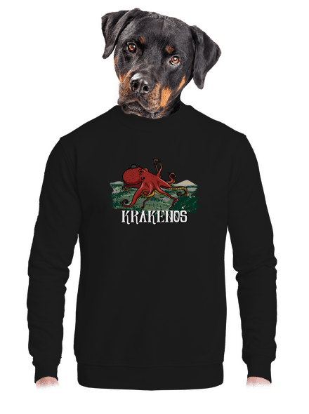 Krakenoš unisex mikina bez kapuce Black