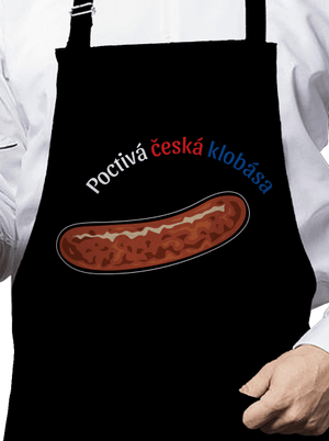 Poctivá buchta a klobása zástěra Black