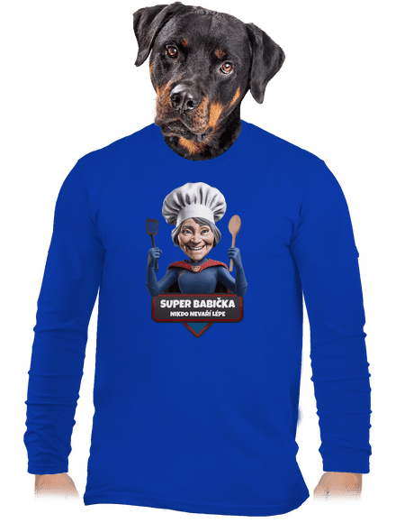 Super babička pánské dlouhý rukáv Royal Blue