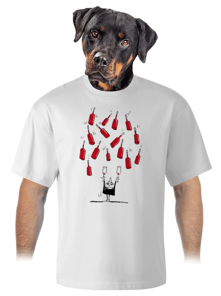 Šťastný vinař unisex tričko oversized White