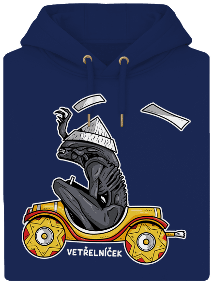 Vetřelníček unisex mikina premium Navy