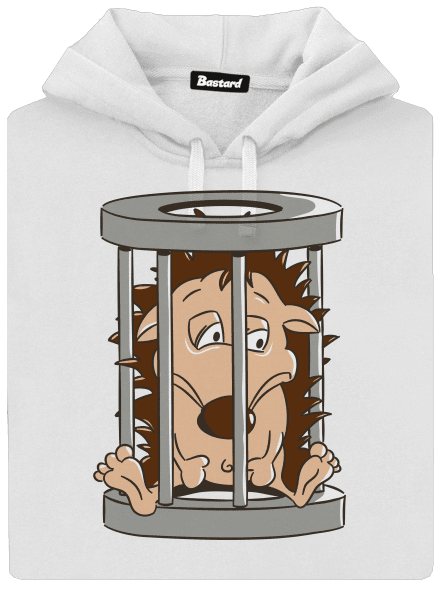 Ježeček v kleci dámská mikina klokanka White