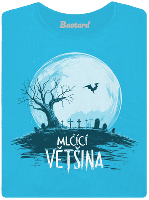 Mlčící většina dámské tričko s lemem Blue Atol