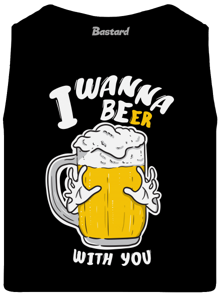 I wanna beer pánské tílko Black