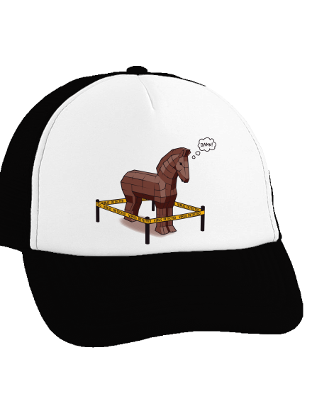 Trojský kůň kšiltovka truckerka Black cap