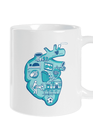 Srdce bije pro  klasický hrnek White