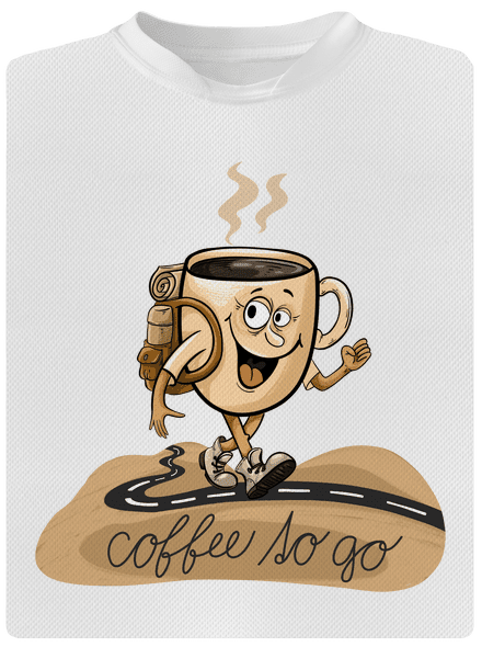 Coffee to go pánské sportovní tričko White