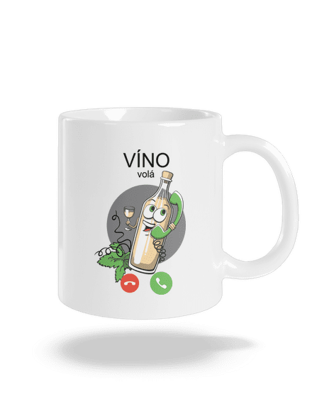 Bílé víno volá klasický hrnek White