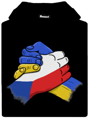 Ukrajina - Podpora pánská mikina klokanka Black