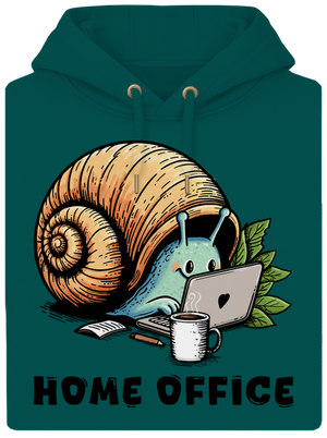 Šnekův home office unisex mikina premium Emerald Green