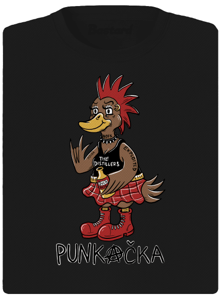 Punkačeří rodina dámské sportovní tričko Black