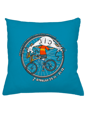 Cyklistický horoskop: Střelec polštář Blue Turquoise
