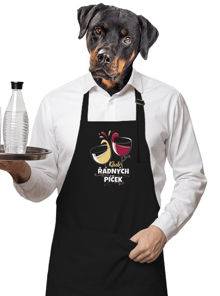 Klub řádných píček zástěra Black