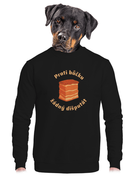 Proti bůčku žádný dišputát unisex mikina bez kapuce Black