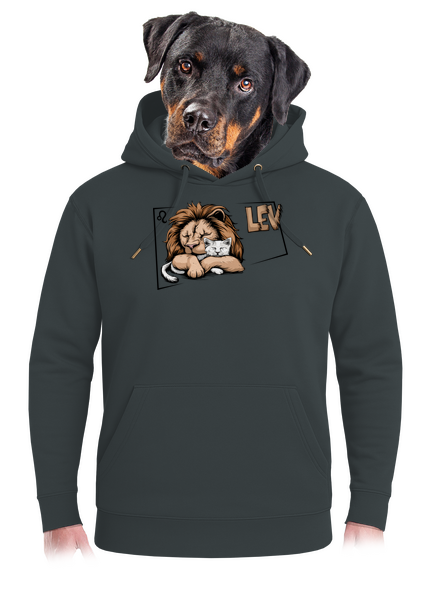 Kočičí horoskop: Lev  unisex mikina premium Charcoal