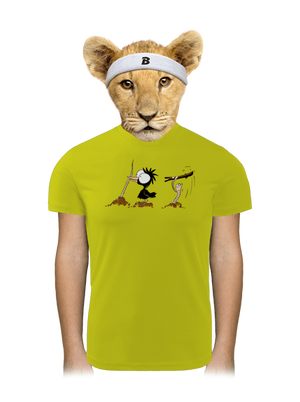 Nesprávný konec dětské sportovní tričko Neon Yellow