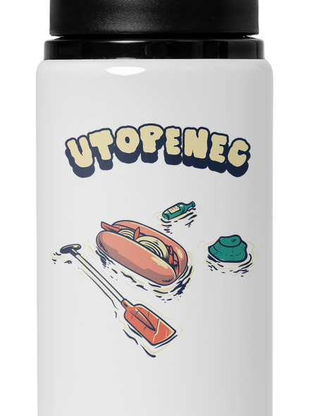 Utopenec lahev na vodu White