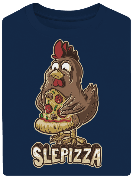 Slepizza unisex tričko oversized Midnight Blue