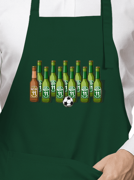 Fotbalová jedenáctka zástěra Bottle Green