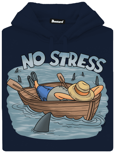 No stress pánská mikina klokanka Navy
