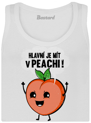 V peachi dámské tílko klasické White