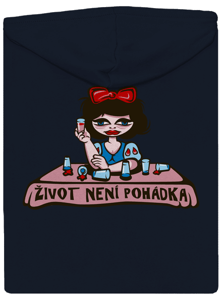 Sněhurka dámská mikina na zip Navy Mal
