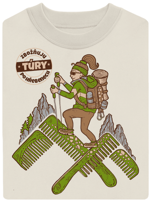 Turistka unisex mikina bez kapuce Off White