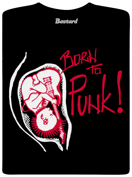 Born to punk pánské tričko Black