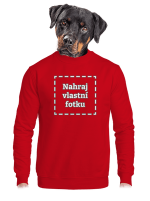 Vlastní potisk unisex mikina bez kapuce Red