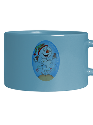 Vánoční duch hrnek makronka Blue Macaron