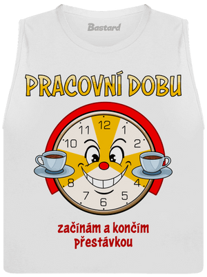 Pracovní doba dámské tílko volné White
