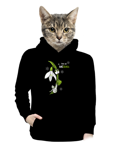 Sněženka a Tulipán dámská mikina klokanka Black