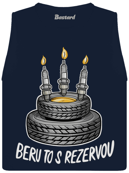 Beru to s rezervou dámské tílko volné Navy