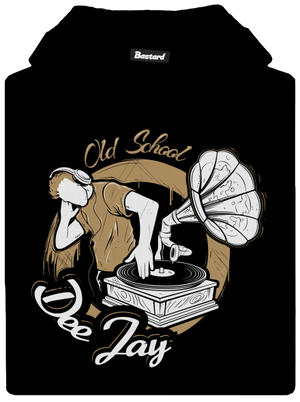 Old School DJ dětská mikina klokanka Black