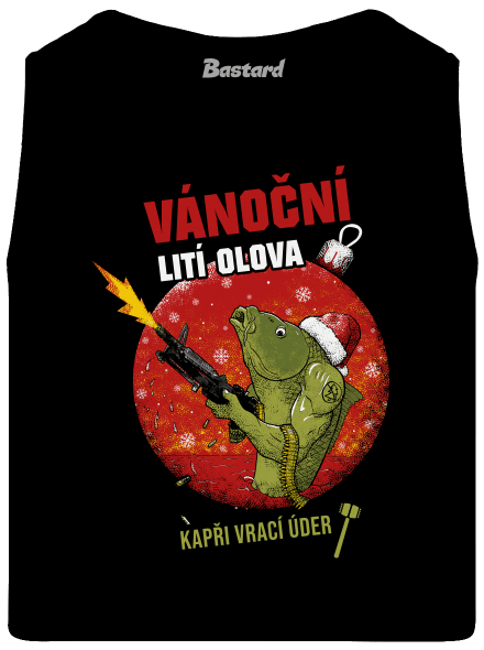 Vánoční lití olova pánské tílko Black