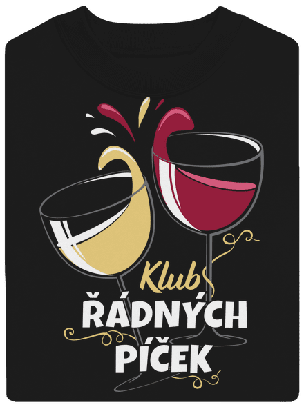 Klub řádných píček unisex mikina bez kapuce Black