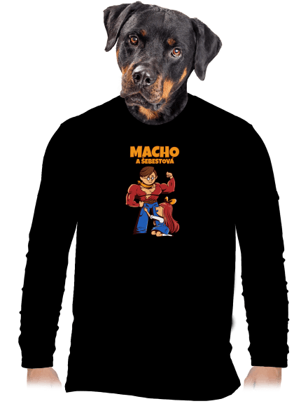 Macho a Šebestová pánské dlouhý rukáv Black
