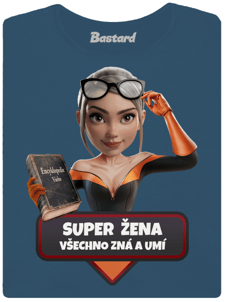 Super máma dámské tričko premium Petrol Blue