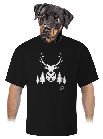 Jelen bilý unisex tričko oversized Black