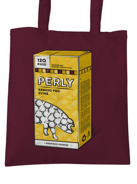 Perly sviním taška Burgundy